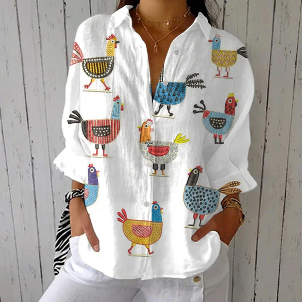 Ingrid™ | Playful Hen Blouse main image 0