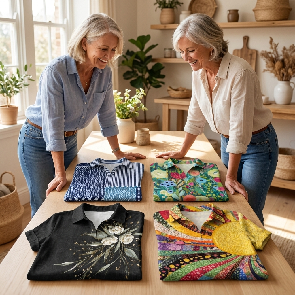 Colourful collared tops from the Daily Aussie collection