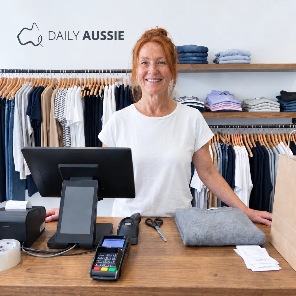 Daily Aussie team member at the boutique counter